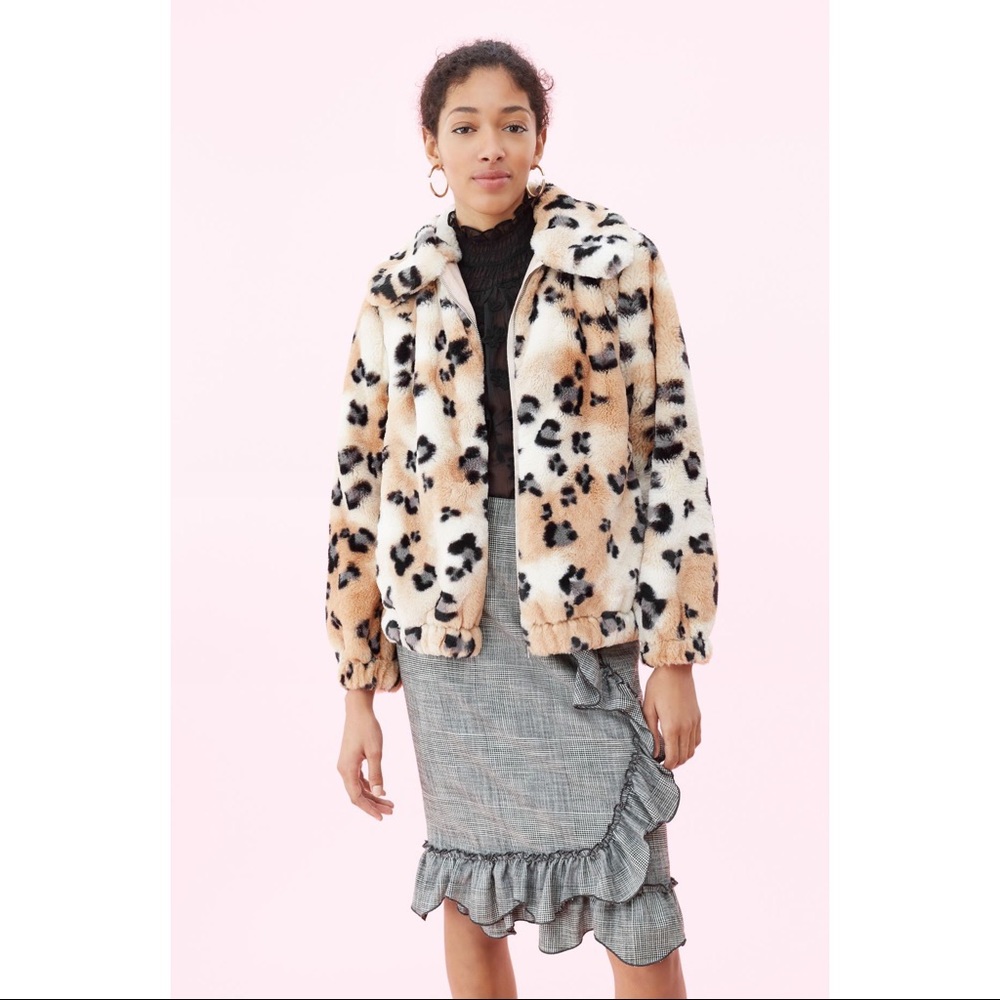 ✨Editor’s pick✨RebeccaTaylor Faux Fur Cheetah Coat